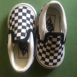 Toddler Vans classic checker slip ons